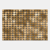 Feuille De Papier Cadeau Black with Gold Hearts Valentine's (Devant 2)