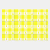 Feuille De Papier Cadeau Bladder Cancer Awareness Plaid Wrapping Paper (Devant)