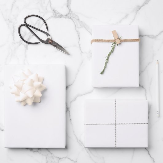Feuille De Papier Cadeau blanc (Recto)