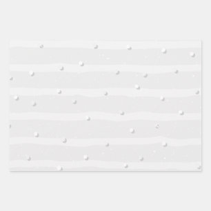 Feuille De Papier Cadeau Blanc cassé naturel à motifs