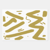 Feuille De Papier Cadeau Blanc et or de la tribu (Devant 3)