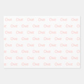 Feuille De Papier Cadeau Blanc rose pâle d'un an (Devant)