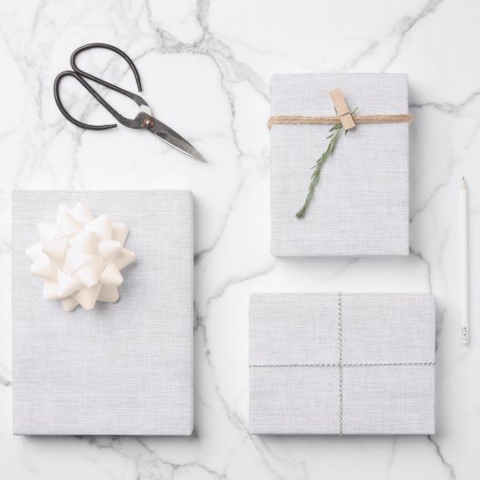 Feuille De Papier Cadeau Blanc Texturé (Recto)