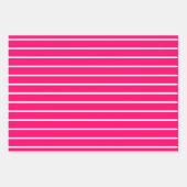 Feuille De Papier Cadeau Blancs à pointes roses chaudes (Devant 2)