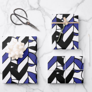 Feuille De Papier Cadeau Blancs noirs