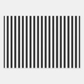 Feuille De Papier Cadeau Blancs noirs simples Motif géométrique (Devant)