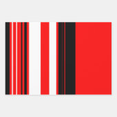 Feuille De Papier Cadeau Blancs rouges et noirs (Devant 2)