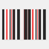 Feuille De Papier Cadeau Blancs rouges et noirs (Devant 2)