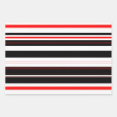 Feuille De Papier Cadeau Blancs rouges et noirs (Devant)