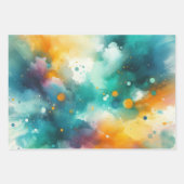 Feuille De Papier Cadeau Blastoff anniversaire : Rocket Ship Adventure Moti (Devant 3)