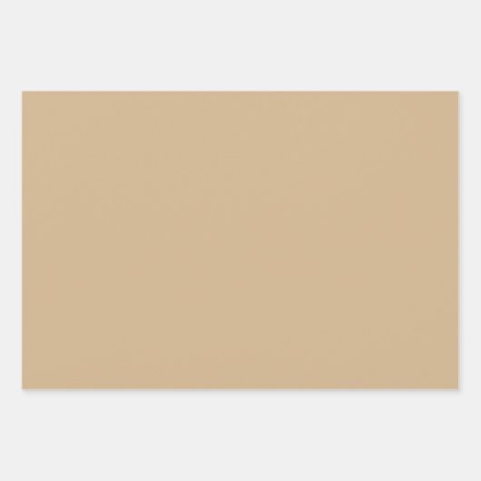 Feuille De Papier Cadeau Blé uni clair Tissu Tan Tissu 3 Tons (Devant)