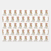 Feuille De Papier Cadeau Blenheim Cavalier King Charles Noël  (Devant 3)