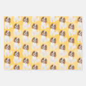 Feuille De Papier Cadeau Blenheim Cavalier King Charles Spaniel avec les co (Devant 3)