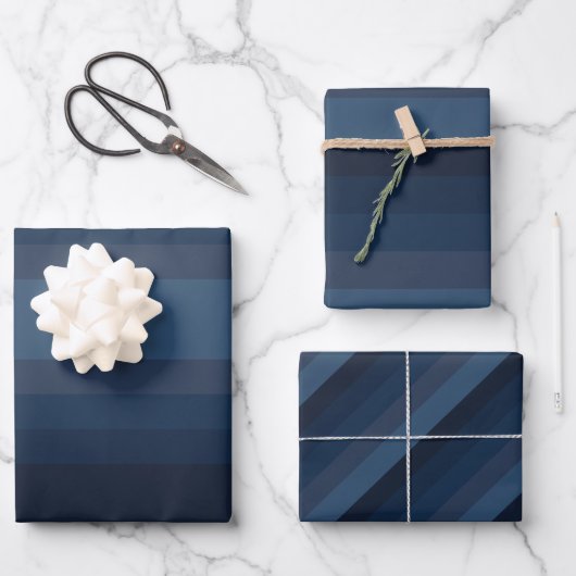 Feuille De Papier Cadeau Bleu (Recto)