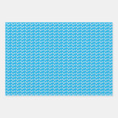 Feuille De Papier Cadeau Bleu Anniversaire Voilier (Devant 2)