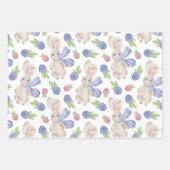 Feuille De Papier Cadeau Bleu aquarelle baie de printemps (Devant)