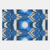 Feuille De Papier Cadeau Bleu Atomique (Devant)