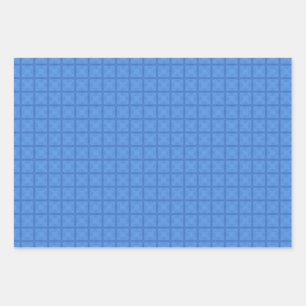 Feuille De Papier Cadeau Bleu azur belle décoration géométrique