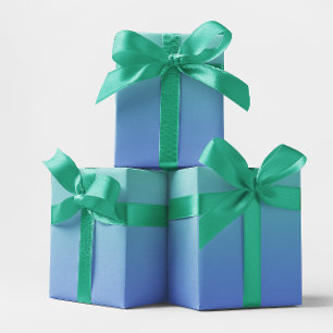 Feuille De Papier Cadeau Bleu barbeau sarcelle clair ombré