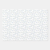 Feuille De Papier Cadeau Bleu blanc Fleur Eucalyptus raypes (Devant 3)