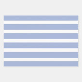 Feuille De Papier Cadeau Bleu blanc Motif de la bande côtière (Devant)