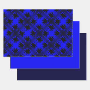 Feuille De Papier Cadeau Bleu bleu bleu étoile Bow