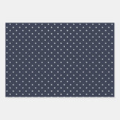 Feuille De Papier Cadeau Bleu bleu floral (Devant 3)