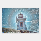 Feuille De Papier Cadeau Bleu bleu océanique de l'océan (Devant 2)