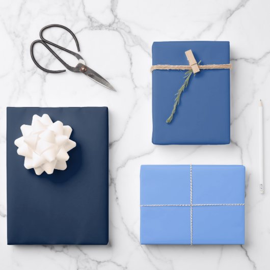 Feuille De Papier Cadeau Bleu clair (Recto)