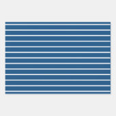Feuille De Papier Cadeau Bleu Classique Blanc Polka Dot (Devant 2)