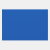 Feuille De Papier Cadeau Bleu Cobalt Uni (Devant 3)