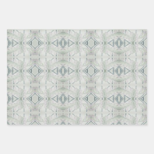 Feuille De Papier Cadeau Bleu complexe   (Devant)