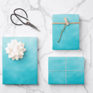 Feuille De Papier Cadeau Bleu de la piscine Turquoise