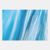 Feuille De Papier Cadeau Bleu de mer Abstrait (Devant 3)