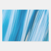 Feuille De Papier Cadeau Bleu de mer Abstrait (Devant 2)