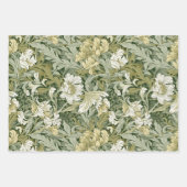 Feuille De Papier Cadeau Bleu de motif botanique rétro (Devant 2)