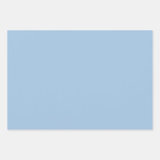 Feuille De Papier Cadeau Bleu doux d'hiver (Devant 2)