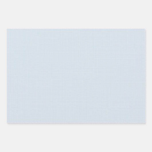 Feuille De Papier Cadeau Bleu en vichy simples chèques classiques (Devant 3)