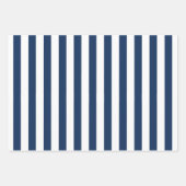 Feuille De Papier Cadeau Bleu et blanc de la marine marine (Devant 3)