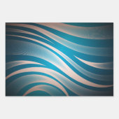 Feuille De Papier Cadeau Bleu Et Gris Gris Gris (Devant 2)