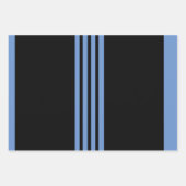 Feuille De Papier Cadeau Bleu Et Noir (Devant 2)