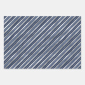 Feuille De Papier Cadeau Bleu Et Or (Devant 3)