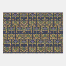 Bleu foncé Art Nouveau Vieux livre