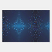 Feuille De Papier Cadeau Bleu foncé avec arroses (Devant 3)