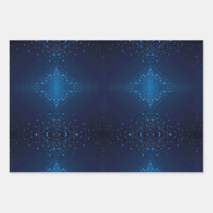 Feuille De Papier Cadeau Bleu foncé avec arroses