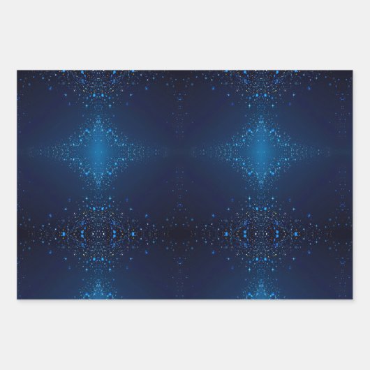 Feuille De Papier Cadeau Bleu foncé avec arroses (Devant)