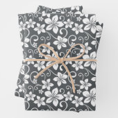 FEUILLE DE PAPIER CADEAU BLEU HAWAII (EAU DOUCE) (En situation)