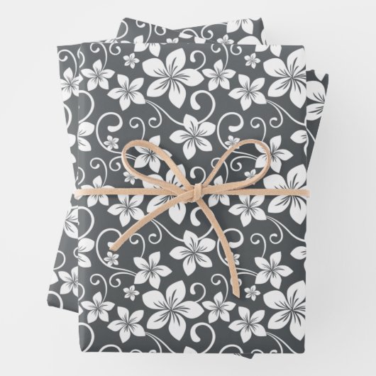 FEUILLE DE PAPIER CADEAU BLEU HAWAII (EAU DOUCE) (En situation)