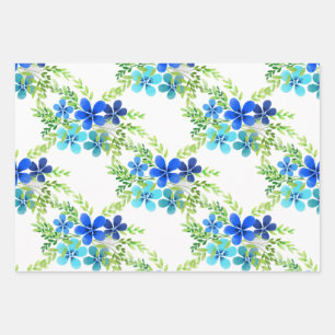 Feuille De Papier Cadeau Bleu Infini Oubliez Moi Pas Fleurs