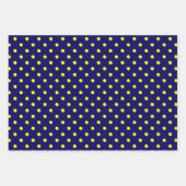 Feuille De Papier Cadeau Bleu jaune de la marine (Devant 2)